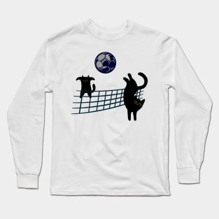 Black cat play funny Long Sleeve T-Shirt